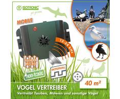ISOTRONIC anti-oiseaux et mobile Oiseau Répulsif ultrason Répulsif colombe colombe Pigeon de protection contre pigeons oiseaux et les mouettes sur balcon gouttière de fenêtre arbres fruitiers les Vergers Carport anti-oiseaux