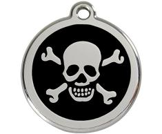 Red Dingo Médaille pour Chien Motif Tête de Mort Noir 38 mm