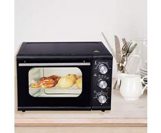 WOLTU BF04sz Mini-Four Four Compact avec Grille et Plaque de Cuisson, 1300W, 15 litres, Noir