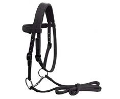 Nrpfell RéGlable éQuitation éQuipement Licol Cheval Bridon avec Mors et Ceinture de Rein pour Cheval éQuestre Accessoires Doux éPaissir Grand