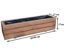 Jardinière en bois pour jardin, déjà montée Länge 90cm