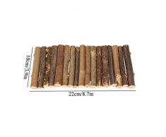 Fdit Pet Ladder Bridge Bend en Bois Hamster en Bois Échelle en Bois Living Clôture Suspension Pont Exercice À Croquer Jouet pour Reptile Souris Rongeurs Petits Animaux(S)