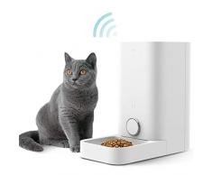 PETKIT Alimentateur Automatique pour Chat et Chien, Fonctionnement de lapplication, Pas de Blocage, Distributeur daliments Intelligent pour Animaux de Compagnie, Scellé au Silicone (Blanc-2,8 L)