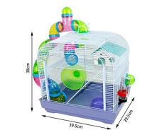 DZL Cage à hamster 29,5 x 29,5 x 38 cm