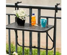 Table pliante / Table suspendue / Réglable en hauteur / Table suspendue pour balcon / Outdoor Table pliante en fer / 60 * 40CM ( Couleur : F )