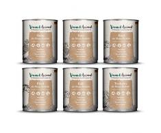 Venandi Animal Nourriture Premium Package Test III Poulet/Canard/Bœuf/Cheval/Veau/Dinde sans Céréale 6 pour Chat