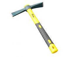 forgé Herminette Houe, désherbage de terrassier Cutter, Pioche 38,1 cm, One Piece intacte forgé, recouvert de plastique Poignée en fibre de verre, 0,7 kilogram