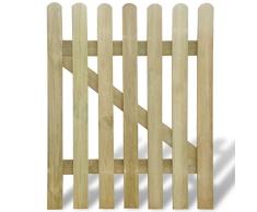 vidaXL Bois Portillon de Jardin Terrasse Patio Portail Porte de Clôture Enclos