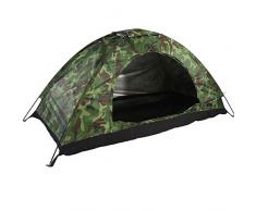 Tente Camping - Une seule personne extérieure Protection Camouflage de tente UV étanche for Camping Randonnée (200 * 100 * 100 cm) (Couleur : Vert)