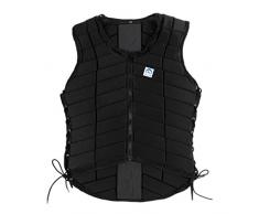 CUTICATE Veste Déquitation Gilet Équestre Cheval Sécurité Équipement de Protection pour Enfant Homme ou Femme, Différent Taille - Noir, Femmes M