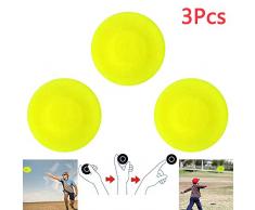 Colmanda Mini Silicone Soucoupe, 3 Pièces Frisbee en Silicone Jeu de Plein Air Mini UFO Silicone Jeu des Prises Fun Sports Silicone Ultimate Mini pour Enfants et Adultes