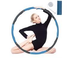 flintronic Hula Hoop, 8 Sections Cerceau de Fitness Amovible avec Mousse, Professionnel Portable Hula Hoop pour Jeunes Adultes Femmes Gym Exercice (avec Ruban à Mesurer et Serviette)