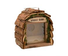 Gardigo Mangeoire pour Oiseaux | Maison à oiseaux en Bois Naturel | Décoration de Jardin