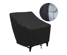 Housse de Protection pour chaises de Jardin empilables, Couverture de Patio Anti-UV/Anti-Vent/Imperméables Tissu 210D Oxford chaises empilables, Revêtement Universel pour fauteuils de Jardin(1pc)