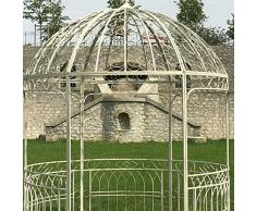 Provins Deco Grande Tonnelle Gloriette de Jardin Fer Blanche ø250 cm H 290cm