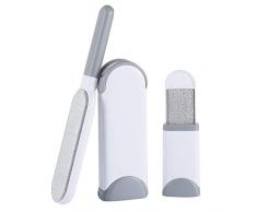 ZoneYan Brosse avec Base Autonettoyante, Brosse de Fourrure Double Face pour Tapis Vêtements, Anti-Poils Brosse Magique, Épilateur pour Chien et Chat, pour Canapés, Vêtements, Meubles