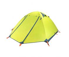 Azarxis Tente en Dôme Tente Camping 2 Personnes 4 Saisons Tente Légère avec Jupe Tente Bivouac pour Randonnée Trekking en Plein Air (Vert)