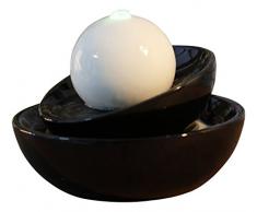 ZenLight Zen Flow Fontaine ZenFlow, Céramique, Noir/Blanc, 23 x 23 x 18 cm