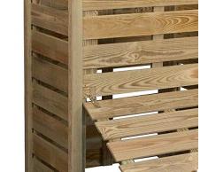 Jardipolys Composteur en Bois avec Trappe 400L