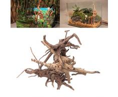 Dairyshop Bois naturel de coffre en bois flotté souche d'arbre Plante Aquarium Ornement Décor, Bois dense, Small