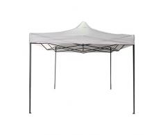 Rebecca Mobili Tonnelle en Accordéon Pliable Blanc Métal Polyester Tente de Réception Stand du Marché Jardin Pavillon - 3,1x3x3 m (H x L x P) - Art. RE6303