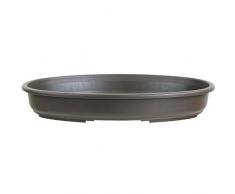 Pot à bonsaï 30x21x5cm marron foncé ovale plastique
