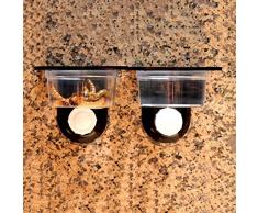 Greenlans Double grille reptiles Nourriture Eau Gamelle insectes araignée aquariums d'élevage Pots Ventouse Gecko Feeder avec 2 bols pour reptile Nourriture et de l'eau d'alimentation pour