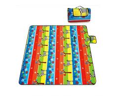 LANGYINH Couvertures de pique-nique pour extérieur, imperméable et pratique, tapis de jeu pour enfant, couverture de voyage, léger et compact