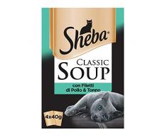 Sheba Classic Soup avec Filets de Poulet & Thon – Paquet de 12 pièces