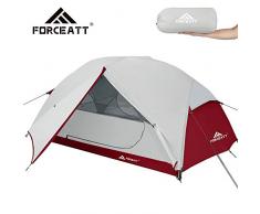 Forceatt Camping Tente 2 Personnes, 3-4 Saison Imperméable & Anti-Insectes & VentiléeTente, avec Installation Facile, pour Outdoor Camping, Randonnée