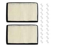Furpaw Tapis Griffoir Chat, Protection Canapé Meuble Sol Mur, Tapis en Sisal de Chat Griffoir Résistant Adapté pour Chaton Chien - 30 * 40 CM
