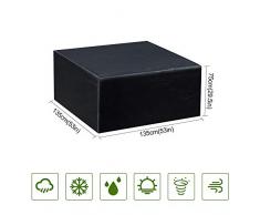 Gurkkst Housse pour Table de Jardin Couverture de Meubles de Protection Bâche Imperméable pour Meubles tels Que Tables et Chaises (135x135x75 cm)
