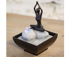 ZenLight YOGA2 Fontaine Polyrésine Noir 12 x 12 x 17 cm