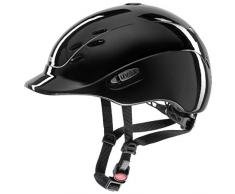 Uvex Onyxx Casque déquitation Mixte Enfant, Black Shiny, XXXS-XS