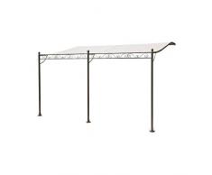 OSE Tonnelle adossée Beige 4 x 3 m Noir