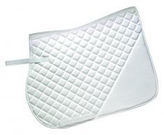 RIDING WORLD Tapis De Selle Chabraque Coton à Marquer - Blanc - Cheval