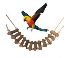 inherited Échelle en Bois/perchoir, Oiseaux Jouet Perchoir, Jouef doiseaux en Bois pour Perroquets Trainning, Balançoires, Échelles, Escalade Perché pour Cages à Oiseaux de Petite et Moyenne Taille