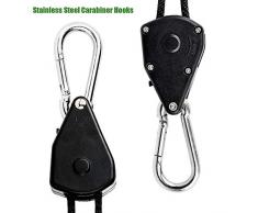 MARS HYDRO Rope Ratchet Hanger 1 pièce 1/8" Ratchet Hanger Pulley Corde pour Tente Suspendue Fan Cires