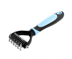LLLucky Pet Peigne De Déshabillage Chien Deshedding Brosse Chat sous-Poil Râteau Toilettage Peigne Toilettage Outil Bleu