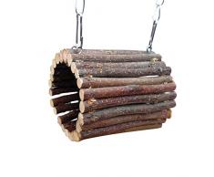 iBoosila Hamster Tunnel Bois Petit Animal Tunnel hamac liège Grotte Cochon dInde Tube de liège Rongeur Tunnel de Foin Chinchilla Jouet Tunnel de liège diamètre 8 cm, Longueur 10cm