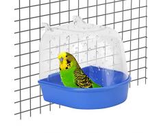 Baignoire à suspendre pour perroquet, baignoire pour oiseaux, baignoire pour oiseaux, cage pour perroquet, cage pour perroquet, cage pour oiseaux, accessoire pour budgerigar Psittacula Agapornis Lark