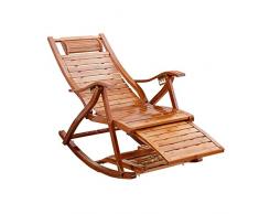 Fauteuils inclinables Feifei en Bois Massif Bain de Soleil en Bambou Reclining réglable Chaise Pliante de Pont extérieur Salon Portable Jardin Chaise Patio avec Capacité de Têtière