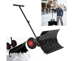 Froadp Pelle à neige réglable sur roues Angle de pelle réglable en hauteur Neige Fuchs Pelle à neige Pelle à neige Pelle à neige Pelle à neige Pelle à neige Pelle en plastique 74 cm de largeur