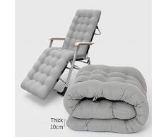 AISHANG Coussin Bain Soleil Coussins Moelleux Chaise Longue Coussin Jardin pour Matelas Mat Fauteuil De Salon Coussins Extérieur 10 Cm Rembourrage épais Inclinable 178 * 55 * 10cm,A,178 * 55 * 10cm