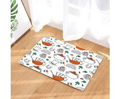Cdhbh Saint Patrick de bain Rugs Trèfle Cornemuse Bocal en verre de vin de fer à cheval Doré Chapeau antidérapant Tapis de réception Intérieur Porte avant de sol enfants Tapis de bain 40x60cm