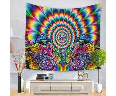 Mandala Tapisserie Tentures Murales, Morbuy Hippie/Psychedelique Rideaux Décoration Idéale Tenture Couverture Pique-Nique Nappe Serviette de Plage Salon Décor (150 x 200cm,Hippie 5)