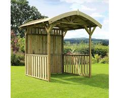 WSN Top Garden Outdoor Gazebo en Bois, Abri Barbecue, pavillon, Bain à remous, Pergola en Bois Massif traité sous Pression