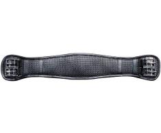 Selle Sangle Sangle courte Sangle de dressage anatomique, élastique nucléaire, néoprène noir, boucles en acier inoxydable 60