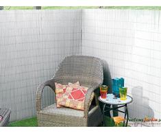 Canisse en PVC blanc double face avec fixations H1xL3m