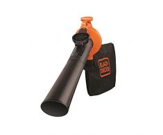 BLACK+DECKER GW2500-QS Aspirateur, Souffleur, Broyeur de feuilles filaire - Volume daspiration : 10,4 m3/min - Capacité : 40 L 2500W, Orange,